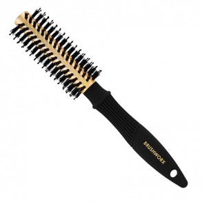Brushworx Gold Porcupine Bristle Hair Brush - Small 45mm