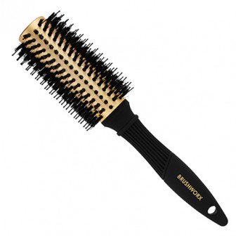Brushworx Gold Porcupine Bristle Hair Brush - Large 60mm