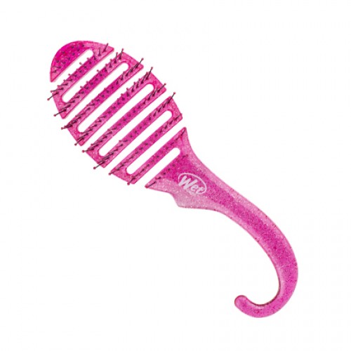Wet Brush Shower Flex Detangler Hair Brush Pink Glitter