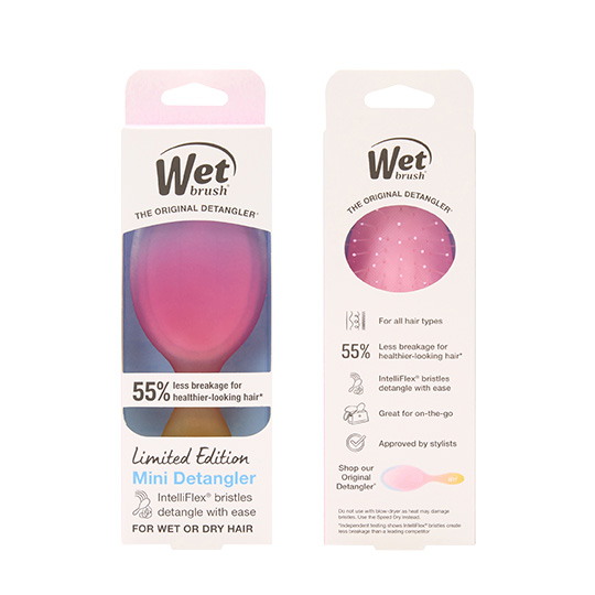 Wet Brush Electric Sky Mini Detangler - Pink Sunset