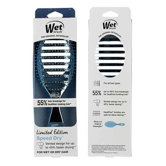 Wet Brush Festive Finish Speed Dry Detangler - Blue
