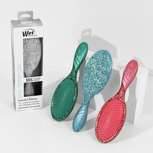 Wet Brush Pro Winter Tinsel Detangler - Green