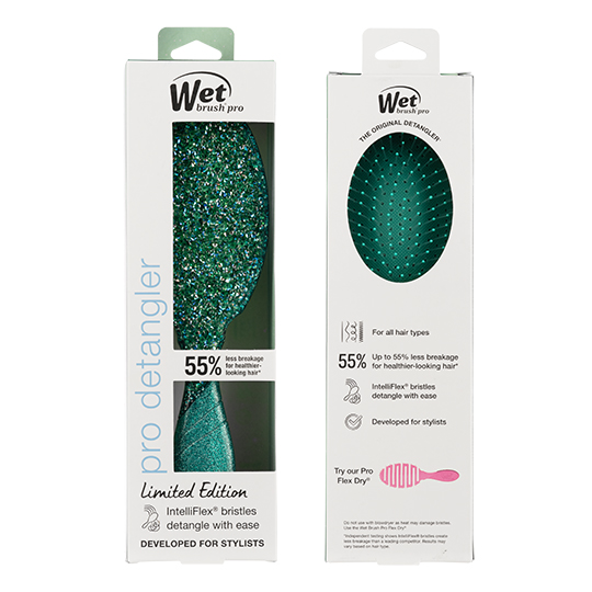 Wet Brush Pro Winter Tinsel Detangler - Green