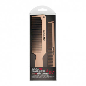 BaBylissPRO Metal Comb Set Rose Gold 2pc