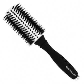Silver Bullet Black Velvet Round Hair Brush Large