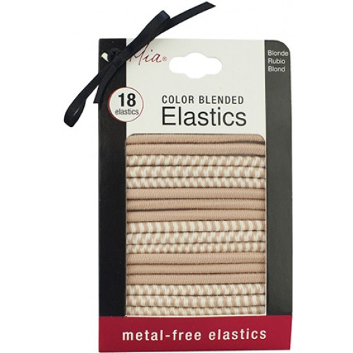 Mia Metal Free Blended Hair Elastics In Blonde 18pk Free Nz Delivery