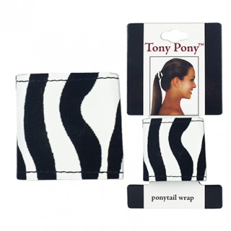 Mia Tony Pony Ponytail Hair Wrap - Zebra