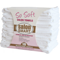 Salon Smart So Soft White Microfibre Towels 10pc Salon Smart So Soft White Microfibre Towels 10pc