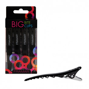 Framar Big Bite Clips 4pc - Black