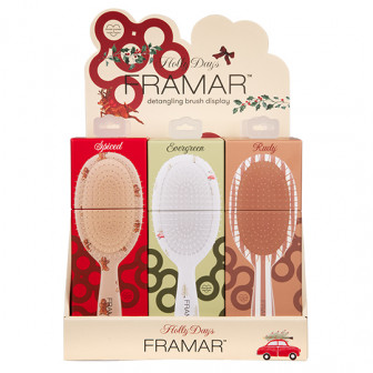 Framar Holly Days Detangle Brush 9pc Display Framar Holly Days Detangle Brush 9pc Display