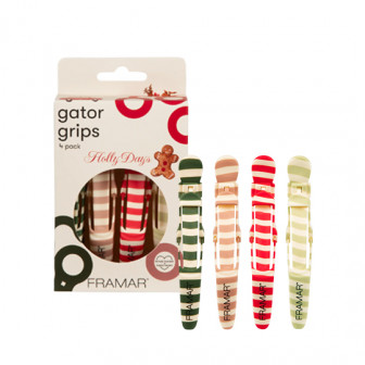Framar Holly Days Gator Grips 4pc Framar Holly Days Gator Grips 4pc