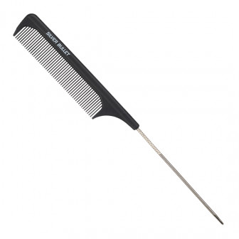 Silver Bullet Metal Tail Comb Black