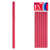 Hair FX Flexible Rod Long Red 12pc Hair FX Flexible Rod Long Red 12pc