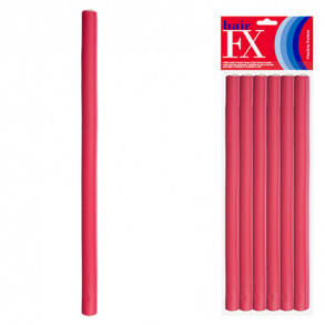 Hair FX Flexible Rod Long Red 12pc