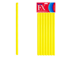 Hair FX Flexible Rod Long Yellow 12pc Hair FX Flexible Rod Long Yellow 12pc