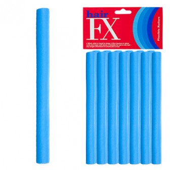 Hair FX Flexible Rod Medium Blue 12pc