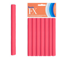 Hair FX Flexible Rod Short Red 12pc Hair FX Flexible Rod Short Red 12pc