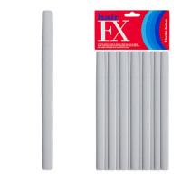 Hair FX Flexible Rod Long Grey 12pc Hair FX Flexible Rod Long Grey 12pc