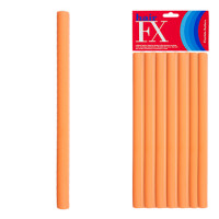 Hair FX Flexible Rod Long Orange 12pc Hair FX Flexible Rod Long Orange 12pc