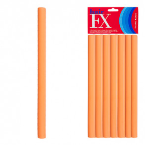 Hair FX Flexible Rod Long Orange 12pc
