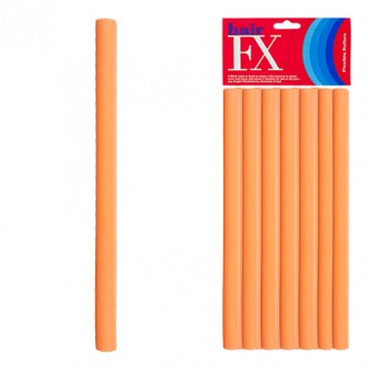 Hair FX Flexible Rod Long Orange 12pc