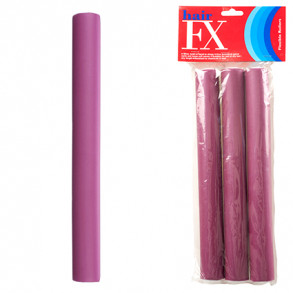 Hair FX Flexible Rod Extra Large Plum 3pc