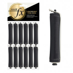 Hair FX Lightweigth Perm Rod Black 16mm x 12pc