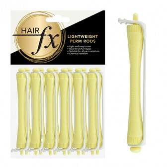Hair FX Lightweight Perm Rod Yellow 8mm x 12pc