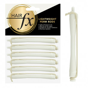 Hair FX Lightweight Perm Rod White 6mm x 12pc