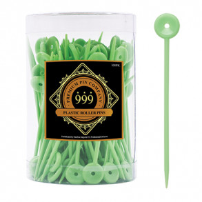 Premium Pin Company 999 Medium Plastic Roller Pins Green - 701, 100pc