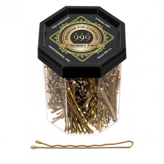 Premium Pin Company 999 Bobby Pins 2 in. Gold 250pc 