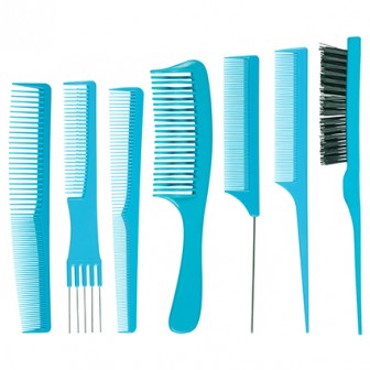 Salon Smart Folding Comb Set Teal 7pc