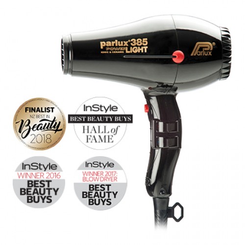 Parlux 385 Power Light Ceramic and Ionic Hair Dryer 2150W - Black