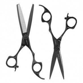 Iceman Mizumi Katani 6 Hairdressing Scissors and Thinner Set Black