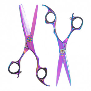Iceman Mizumi Katani 6 Hairdressing Scissors and Thinner Set Pink