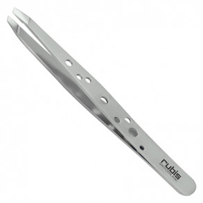 Rubis Classic Slant Elegance Swiss Cheese Tweezer