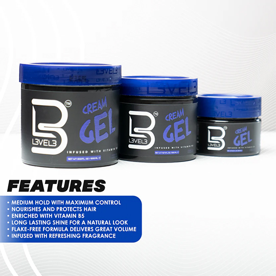 L3VEL3 Cream Hair Gel 500ml