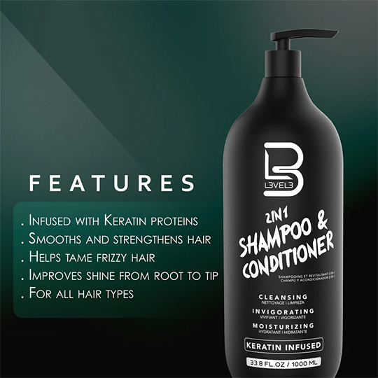 L3VEL3 2 In 1 Shampoo and Conditioner