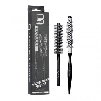 L3VEL3 Round Brush Set 2pc