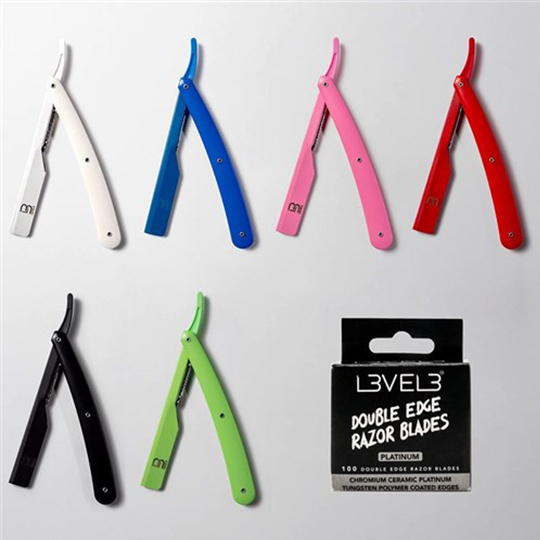 L3VEL3 Straight Razor Holder - Blue