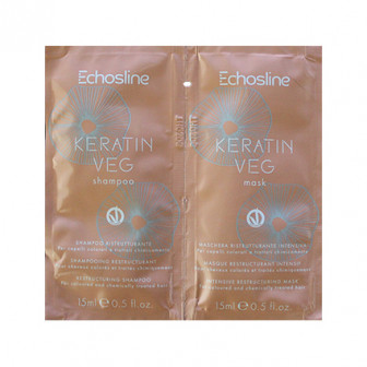 Echosline Keratin Veg Shampoo & Mask 15ml Sachet