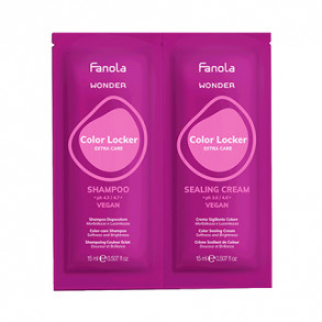 Fanola Wonder Color Locker Shampoo & Sealing Cream 15ml Sachet