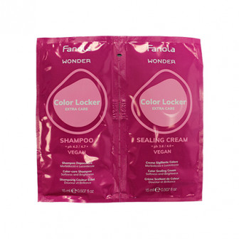 Fanola Wonder Color Locker Shampoo & Sealing Cream 15ml Sachet