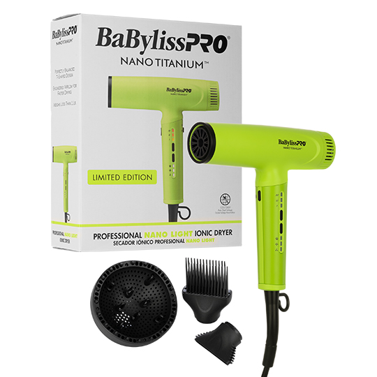 BaBylissPRO Nano Light Ionic Hair Dryer Green