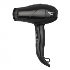 Silver Bullet Metallic Baby Travel Hair Dryer Black