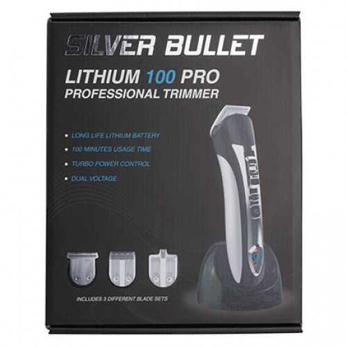 Silver Bullet Lithium 100 PRO Cordless Hair Trimmer Black