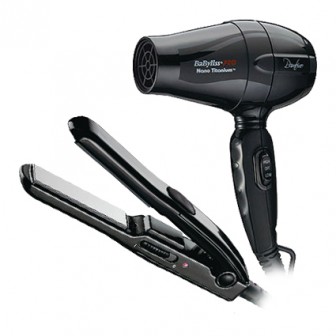 BaByliss Pro Bambino Dryer & Mini Straightener Travel Set BaByliss Pro Bambino Dryer & Mini Straightener Travel Set