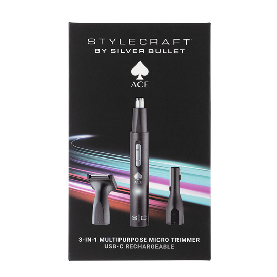 StyleCraft by Silver Bullet Ace 3 in 1 Ear & Nose Trimmer