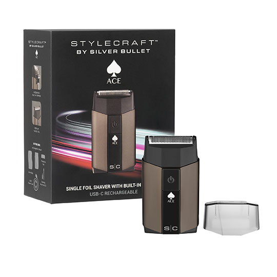 StyleCraft by Silver Bullet Ace Cordless Single Foil Shaver with Trimmer