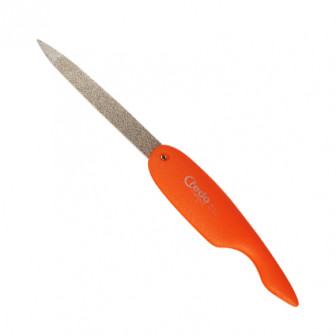 Credo Pop Art Sapphire Folding Nail File in Orange 